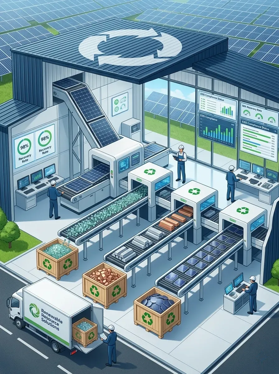 Sustainable Solar Recycling Process