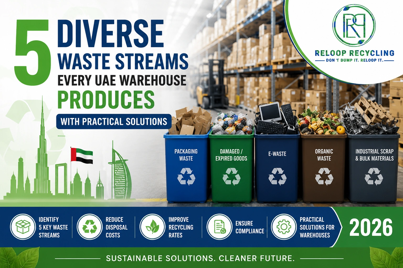 5 Diverse Waste Streams in UAE Warehouses | Practical Solutions 2026
